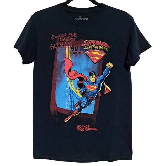 Six Flags Other - Six Flags Superman Escape From Krypton T-Shirt Size S Ride Closed Permanently